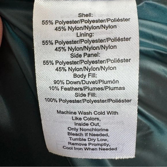 Shimmer Forest Green‎ Down Puffer Jacket from Calvin Klein Performance size XS - Picture 7 of 7